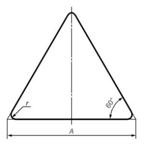 Корпус треугольного дорожного знака 900х900х900мм
