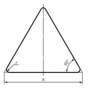 Корпус треугольного дорожного знака 900х900х900мм